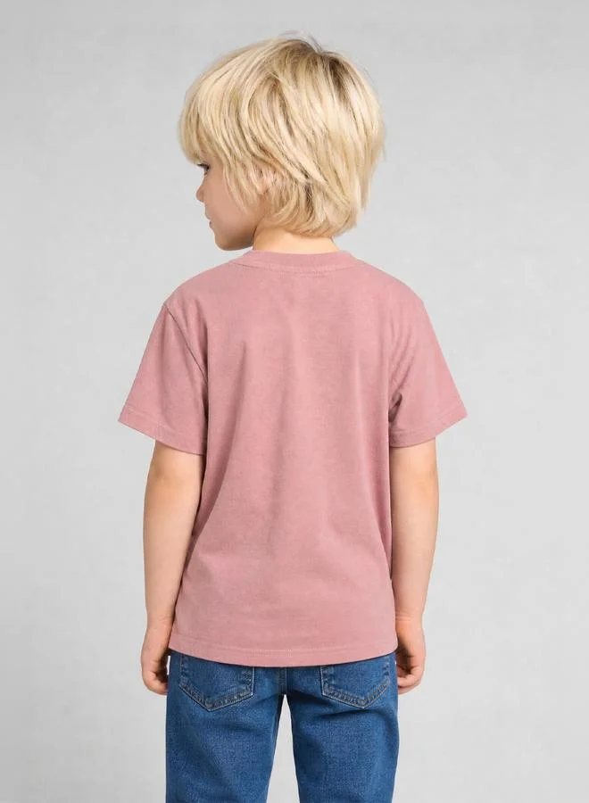 Take Two  Boys Pink Graphic Print Oversized T-Shirt By Juniorloom for Men | Best Price UAE