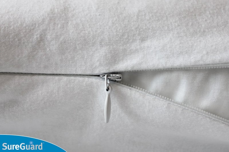 SureGuard Mattress P Set of 2 Body Size SureGuard Pillow Protectors - 100% Waterproof  Bed Bug Proof  Hypoallergenic - Premium Zippered Cotton Covers - Smooth  - Image 4
