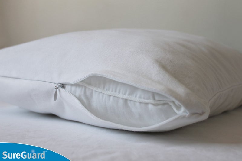 SureGuard Mattress P Set of 2 Body Size SureGuard Pillow Protectors - 100% Waterproof  Bed Bug Proof  Hypoallergenic - Premium Zippered Cotton Covers - Smooth  - Image 3