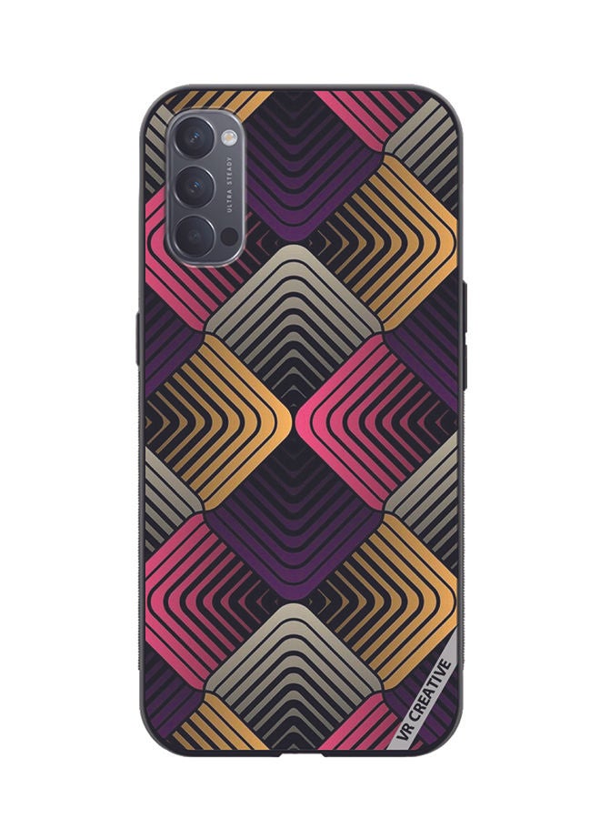 VR CREATIVE Protective Case Cover For Oppo Reno4 Pro 5G Abstract 2 Design Multicolour - Image 1