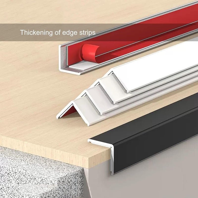 Corner Guard, Titanium Aluminum Alloy Edge Strip, L-Shaped Right Angle Tile Edge Trim Decorative Strip.Black-4x180cm/1.6x71in - Image 2