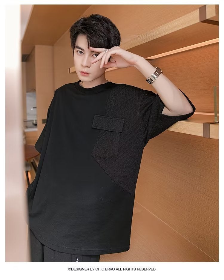 White Short-sleeved T-shirt Men's Summer plus size Fashion Brand Round Neck Half-sleeve oversize High-end TEE T-shirt - Image 3