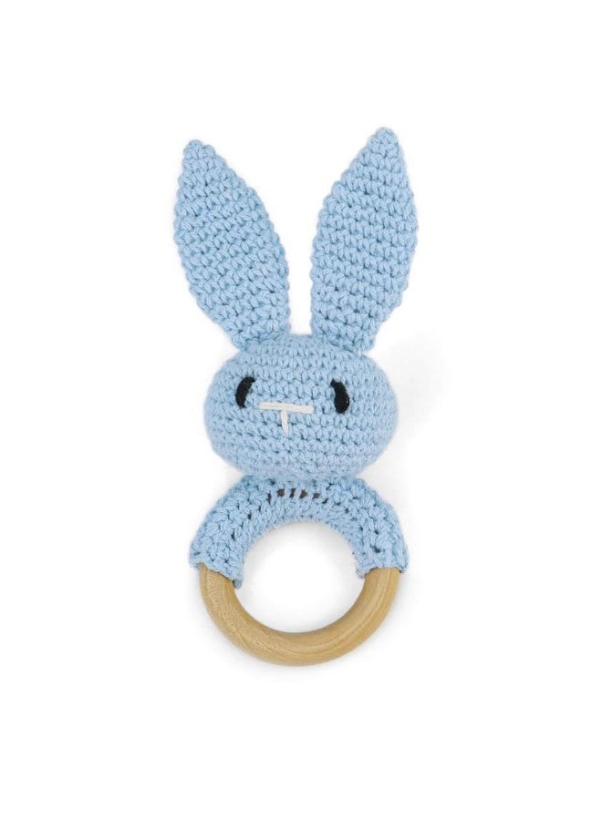 Bambimici Rabbit Blue Handmade Crochet Teether - Image 2