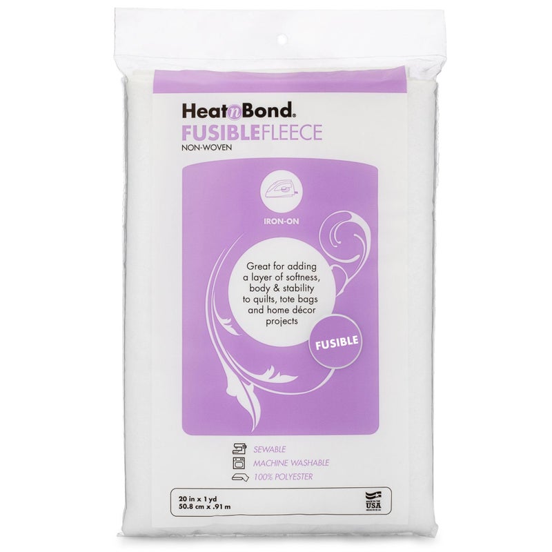 HeatnBond Fusible Fleece IronOn Interfacing 20 Inches x 1 Yard White