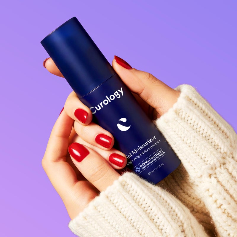 Curology جل مرطب الوجه من كيورولوجي، لوشن يومي خفيف للوجه للبشرة الدهنية أو الجافة أو الحساسة، مع حمض الهيالورونيك، خالي من العطور، 1.7 أونصة سائلة - Image 2
