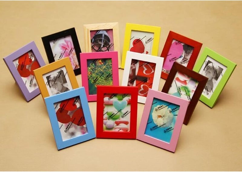 Photo Frame Wooden Picture Photo Wall Frame DIY Decoration Birthday Wedding 5/6/7/8/10/11/12 inch A4 Multi-Size Room Decor Display Pictures(B,7 inch) - Image 4