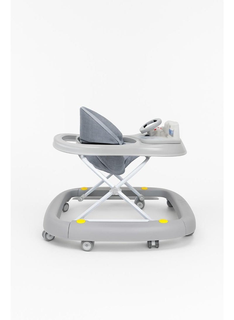 ضحكة  عربية أطفال مشّاية ومركز أنشطة و هزاز  قابلة للطي 4 في 1 مع ارتفاع قابل للتعديل وصينية موسيقيةو هزاز  وتصميم مضاد للانقلاب (6-18 شهر) - Image 3