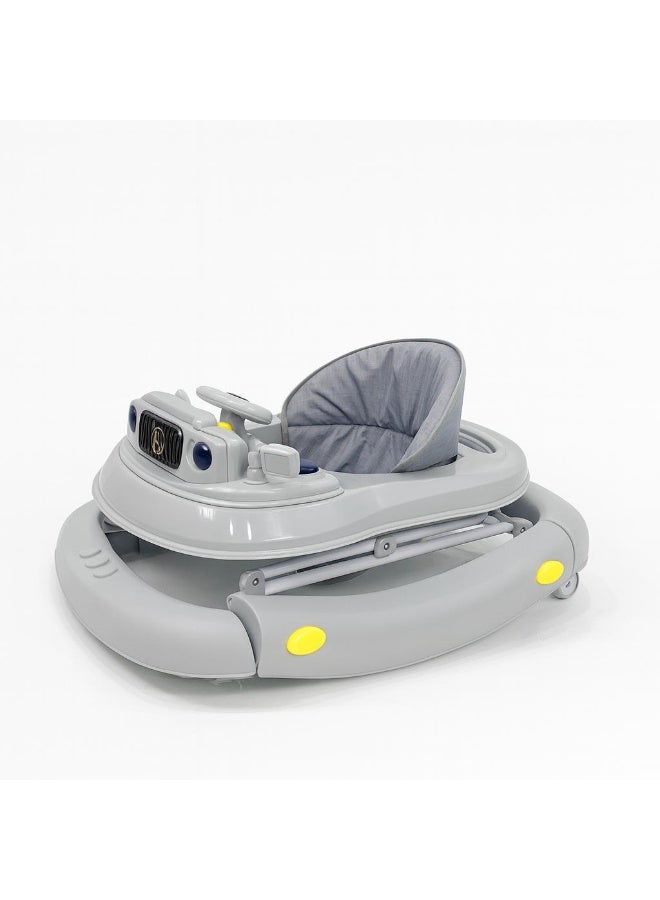 ضحكة  عربية أطفال مشّاية ومركز أنشطة و هزاز  قابلة للطي 4 في 1 مع ارتفاع قابل للتعديل وصينية موسيقيةو هزاز  وتصميم مضاد للانقلاب (6-18 شهر) - Image 2