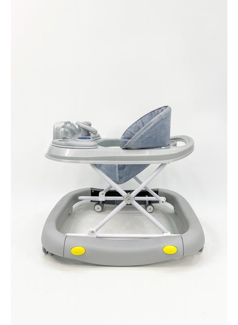 ضحكة  عربية أطفال مشّاية ومركز أنشطة و هزاز  قابلة للطي 4 في 1 مع ارتفاع قابل للتعديل وصينية موسيقيةو هزاز  وتصميم مضاد للانقلاب (6-18 شهر) - Image 5