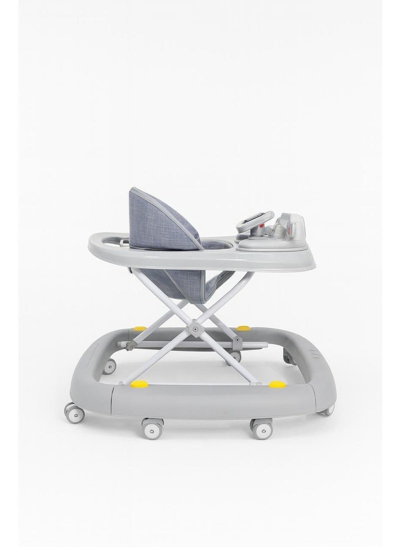 ضحكة  عربية أطفال مشّاية ومركز أنشطة و هزاز  قابلة للطي 4 في 1 مع ارتفاع قابل للتعديل وصينية موسيقيةو هزاز  وتصميم مضاد للانقلاب (6-18 شهر) - Image 4