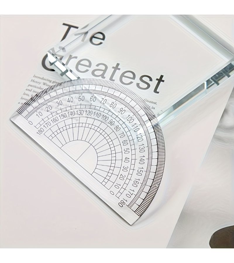 14 and Up 180 Degree Plastic Protractor Set 6pcs Transparent Angle Measuring Rulers - Image 4