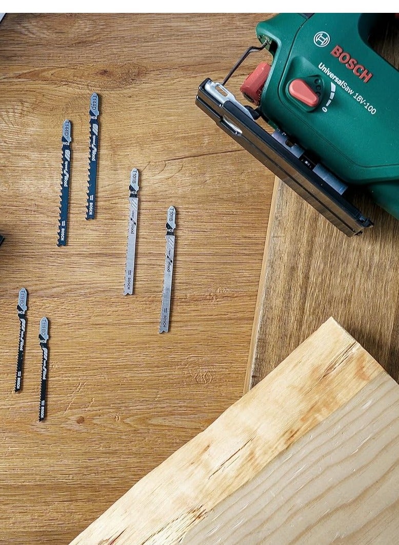BOSCH 10-Piece T-Shank Jigsaw Blade Set for Wood Metal and Plastic – Mixed HCS & HSS Multi-Purpose Blades - Image 5