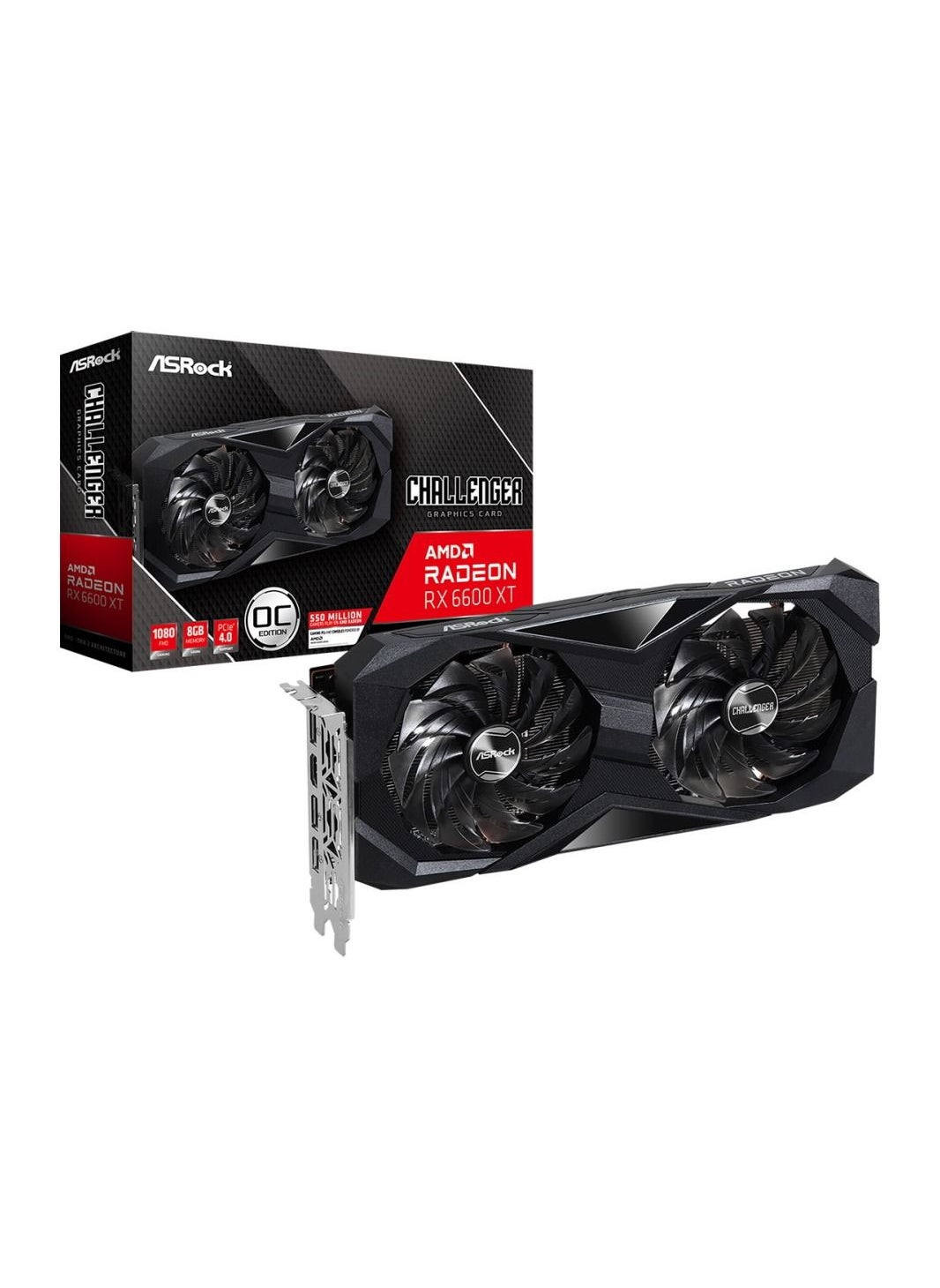 ASRock ASRock Radeon RX 6600 XT Challenger D 8GB GDDR6 OC Graphics