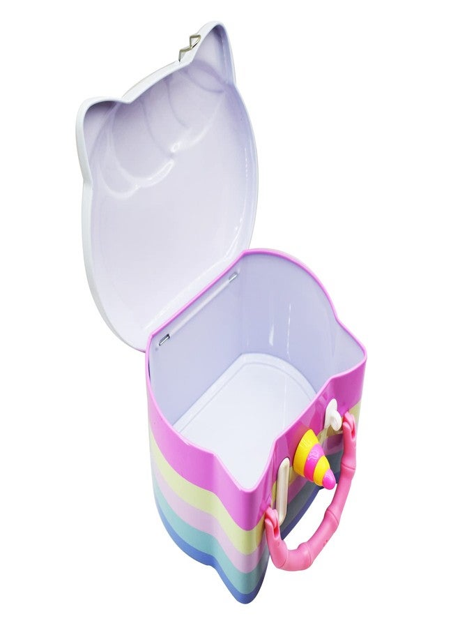 Asera حصالة نقود معدنية على شكل يونيكورن من أسيرا، قطعة واحدة، مزودة بمفتاح وقفل، لعبة مثالية للأطفال والفتيات كهدية عيد ميلاد أو هدية تذكارية. - Image 3