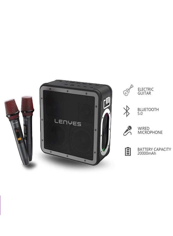 Lenyes S823 Wireless Speaker with Bluetooth V5.0，21600mah Mobile Power Forward And Reverse Charging Function，6.5MM Audio Cable Support A Variety Of Wired Music - Image 2