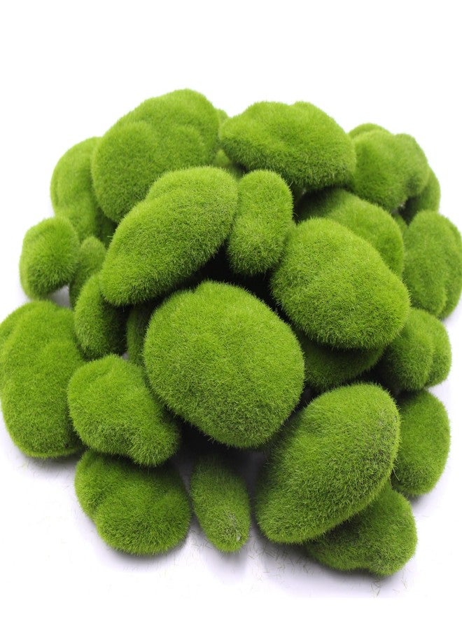DoubleWood Artificial Moss Rocks (4 Sizes), 40 Pcs Decorative Moss Balls Green Mosses Decor for Bowls Filler, Wedding Decors, Centerpiece, Floral Arrangements, Fairy Gardens and Crafting (Pack of 40) - Image 1