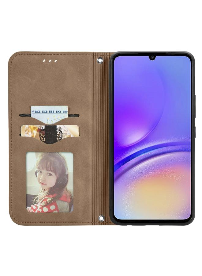 S-TOP Case For Samsung Galaxy A06 Retro Skin Feel Magnetic Leather Phone Case - Image 3