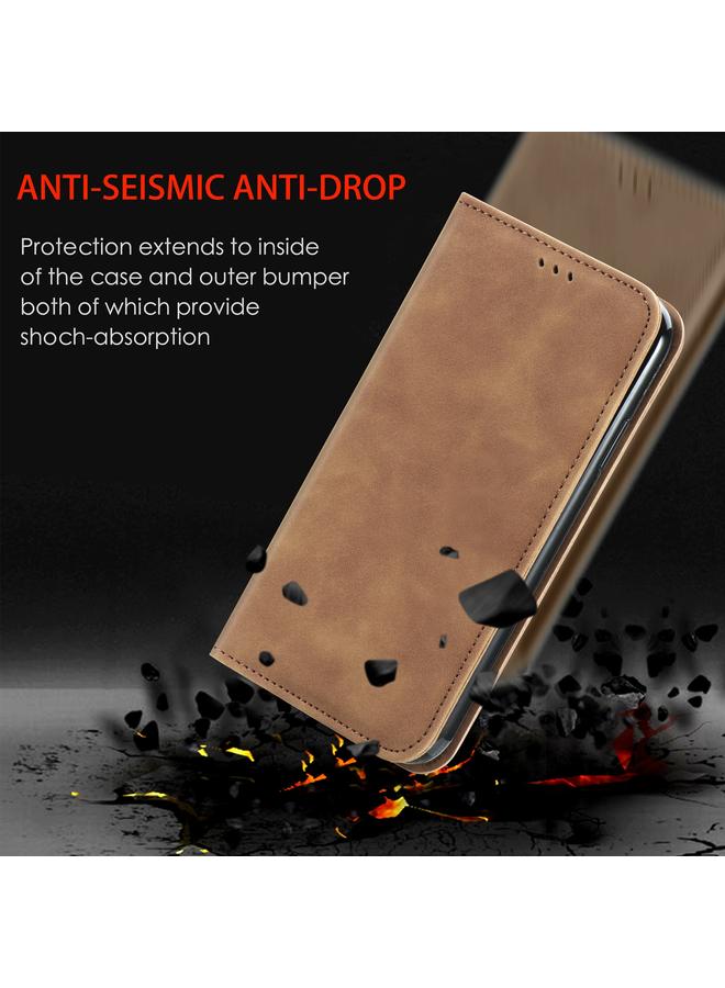 S-TOP Case For Samsung Galaxy A06 Retro Skin Feel Magnetic Leather Phone Case - Image 5