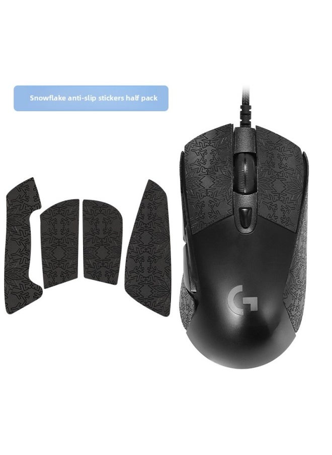 Generic Suitable For Logitech G703/G603/G403 Mouse Anti-slip Sticker Special Sweat-absorbent Anti-sweat Side Sticker Foot Sticker Foot Mat Film-color:[half Pack] A Black Snowflake Pattern Mouse Sticker  - Image 1
