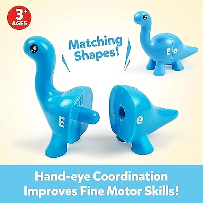 MONTESSORI LEARNING TOYS FOR TODDLERS 1-3, ABC LETTERS MATCHING DINOSAUR TOYS, DOUBLE-SIDED ALPHABET MATCHING GAMES EDUCATIONAL TOYS FOR KIDS AGES 3-5 - Image 3