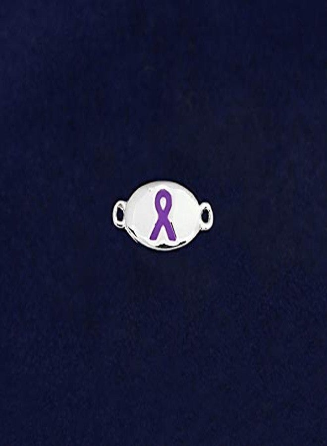 فوندريزينغ فور أ كوز سوار مطاطي بشريط أرجواني - سوار معصم للتوعية بمرض الزهايمر، والعنف المنزلي، ومرض كرون، والذئبة، والتليف الكيسي، وسرطان البنكرياس (سوار واحد) - Image 3