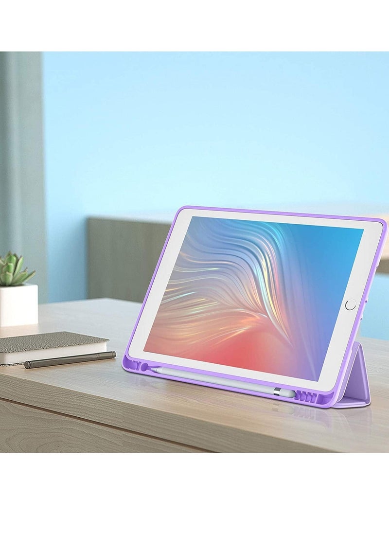 iPad 9th/8th/7th Generation case (2021/2020/2019) iPad 10.2-Inch Case with Pencil Holder [Sleep/Wake] Slim Soft TPU Back Smart Magnetic Stand Protective Cover Cases