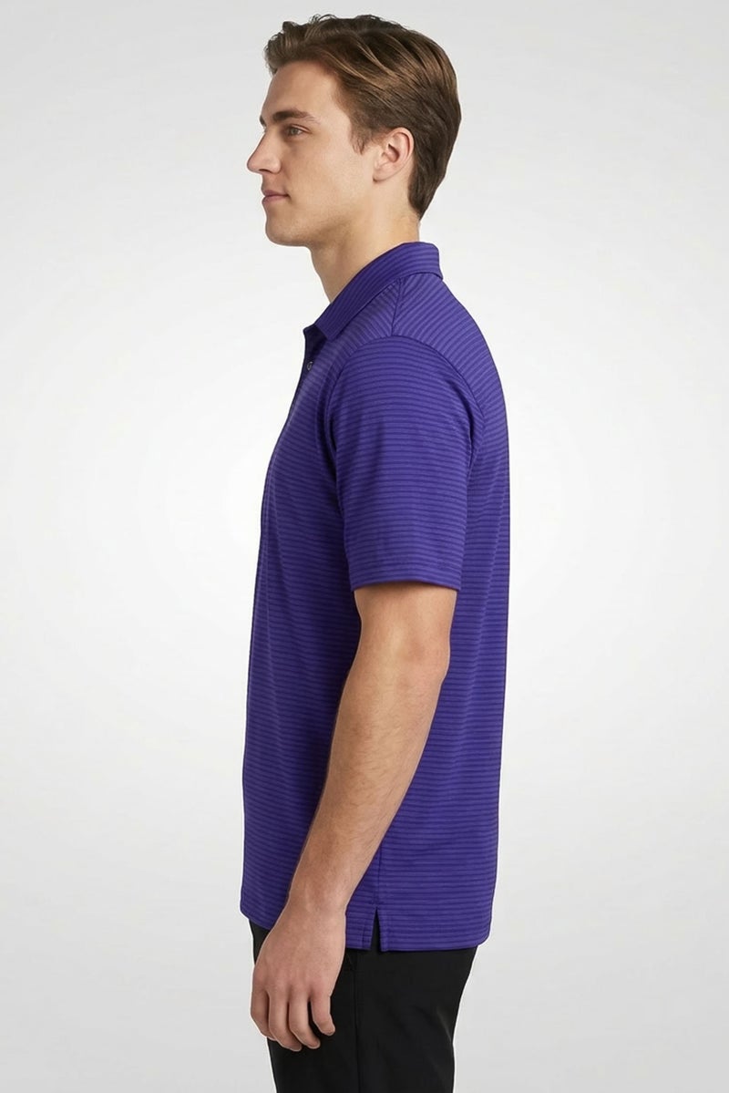 Greg Norman Men Sportswear Fit Short Sleeves Training Polo Shirt, Royal Blue - Image 3