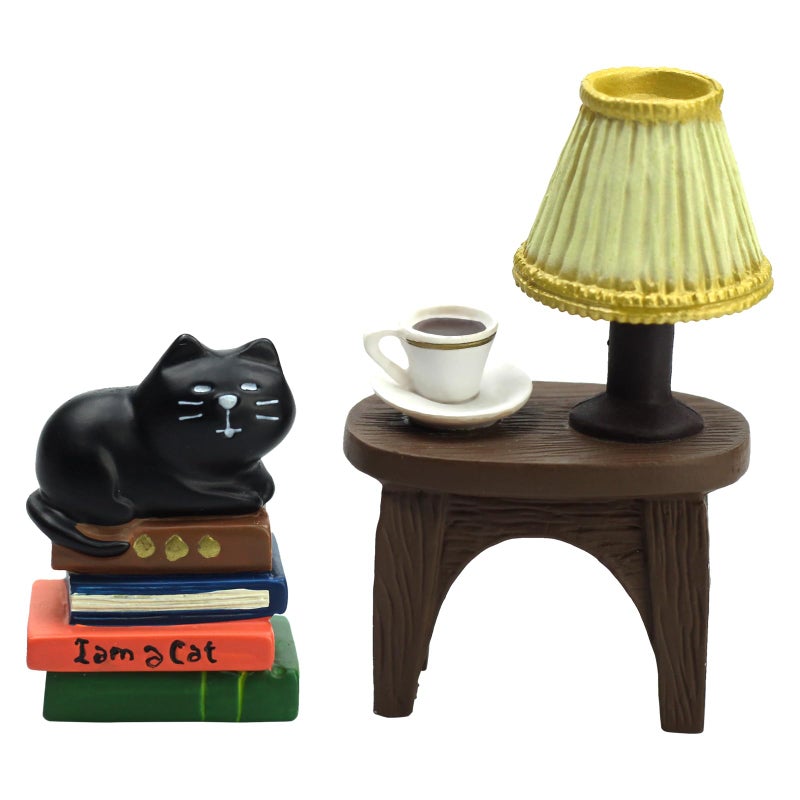 RAQWI Cute Mini Cat on Books Figurine Resin Cat for Office Home Decoration Perfect Cute Cat Gift for Cat Lovers - Image 2