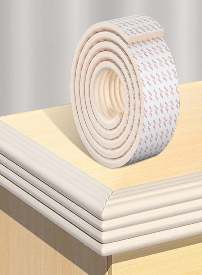BEHAHAI Furniture Edge Protector Strip, 8cm x 2m High Density Foam Cushion, Baby Safety Corner Guard (Cream) - Image 4