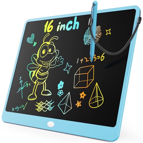 KOKODI LCD Writing Tablet 16 Inch Colorful Doodle Board Drawing Tablet Erasable Reusable Electronic Drawing Pads Educational and Learning Toy for 36 Years Old Boy and Girls - Image 1