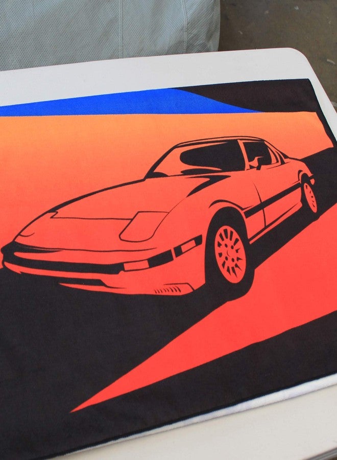 Rotary13B1 RX-7 Generations - Beach Towel - Yellow Blue Red - Image 5