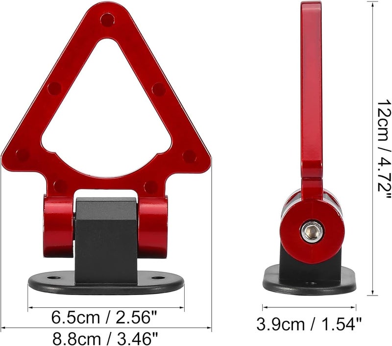 AutoBizarre ABS Triangle Dummy Tow Hook, 180 Degree Rotatable, V-Shaped, Red, Universal for All Cars, SUV - Image 3