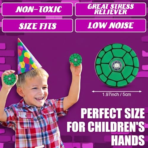 Sotiff 24 Pcs Turtle Fidget Spinners Bulk Mini Fidget Toys for Kids Turtle Birthday Party Favors Goodie Bags Stuffers Party Games Classroom Rewards Carnival Prizes - Image 5