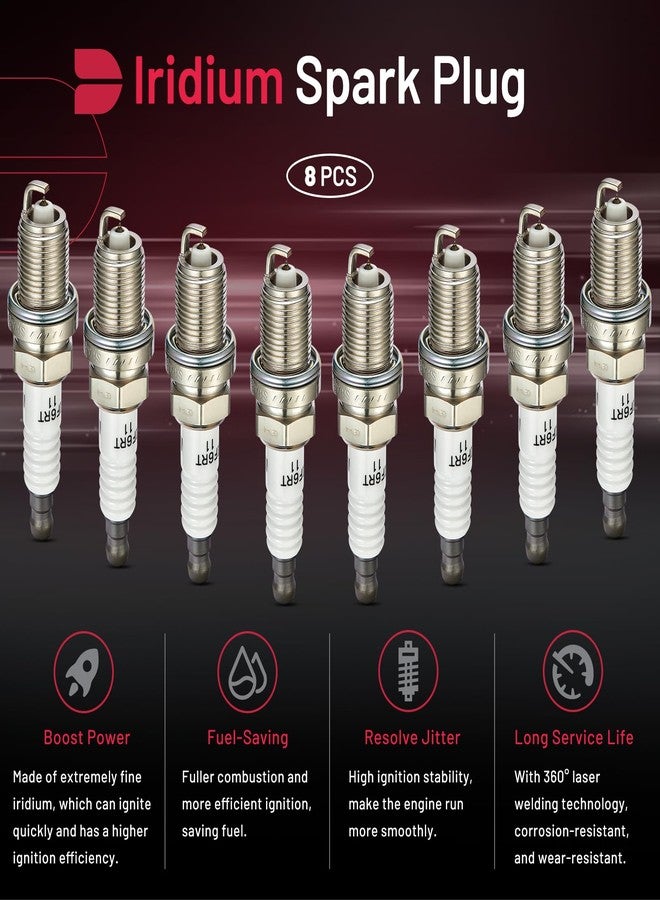 BDFHYK 3297 Iridium Spark Plugs Compatible with Chrysler Crossfire,Compatible with Lexus ES300 RX300 RX330 RX400h SC300,Verona,Avalon Camry Highlander Sienna Solara Supra 2.5L 3.0L 3.3L L6 V6 Set of 8 - Image 4
