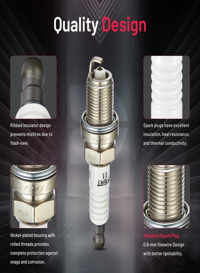 BDFHYK 3297 Iridium Spark Plugs Compatible with Chrysler Crossfire,Compatible with Lexus ES300 RX300 RX330 RX400h SC300,Verona,Avalon Camry Highlander Sienna Solara Supra 2.5L 3.0L 3.3L L6 V6 Set of 8 - Image 3