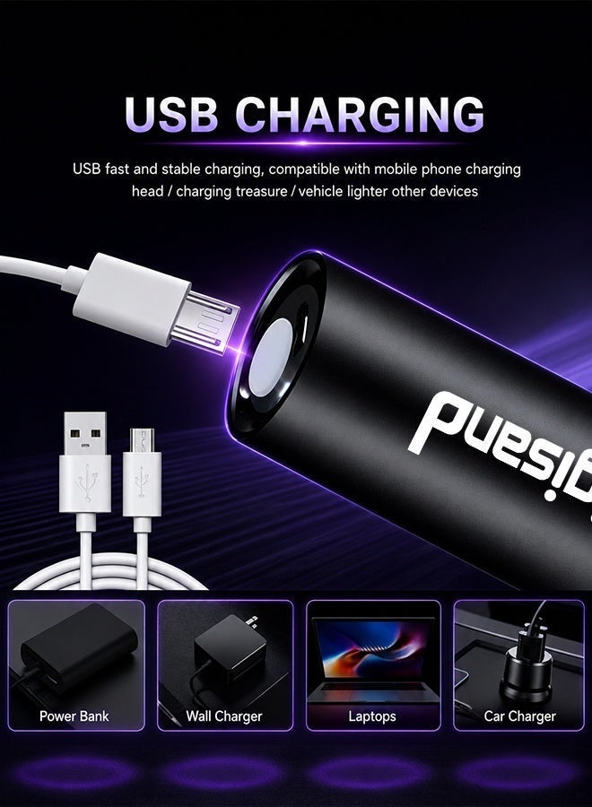 Digisand UV Flashlight, USB Rechargeable 395nm Ultraviolet Black Light for Pet Urine & Ringworm Detection, Fluorescent Stain Finder, Uranium Glass & Resin Curing - Image 5