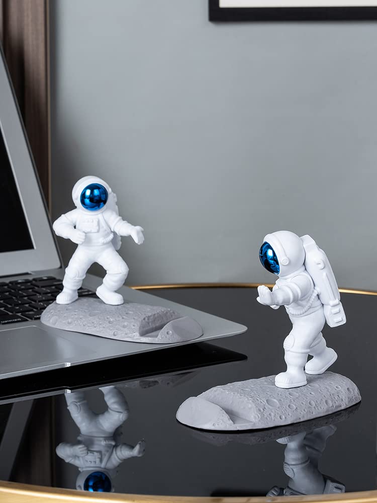 Street27® Astronaut Figurine Showpiece for Home Décor Idols for Office Desk Table, Creative Phone Stand Holder Desk Accessories Tabletop Statue for Gift Gifting Items Birthday Decoration (Blue A) - Image 3