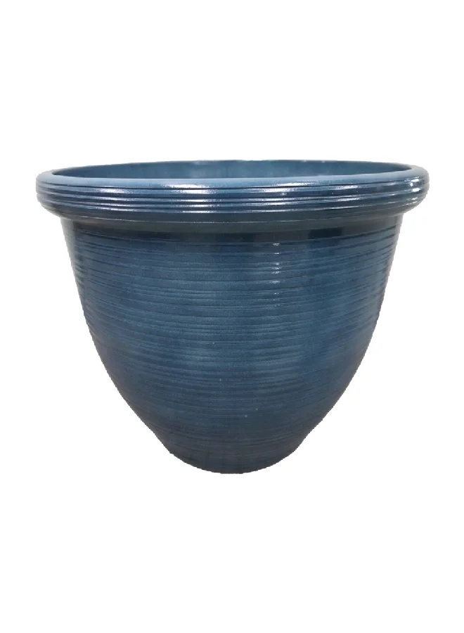 سيرين SL32815B.18 أصيص زراعة دائري بتصميم متين وأنيق من الراتنج أزرق مارين 66 x 45.5 x 45.5 سم