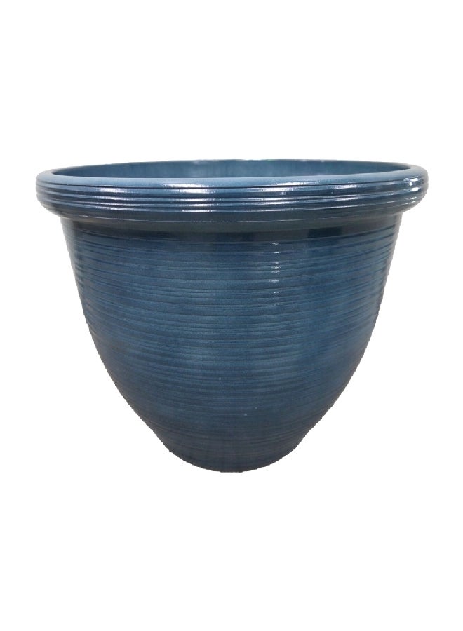serene Durable and Elegant Design Round Resin Planter Marine Blue 66 x 45.5 x 45.5 cm SL32815B.18 - Image 1