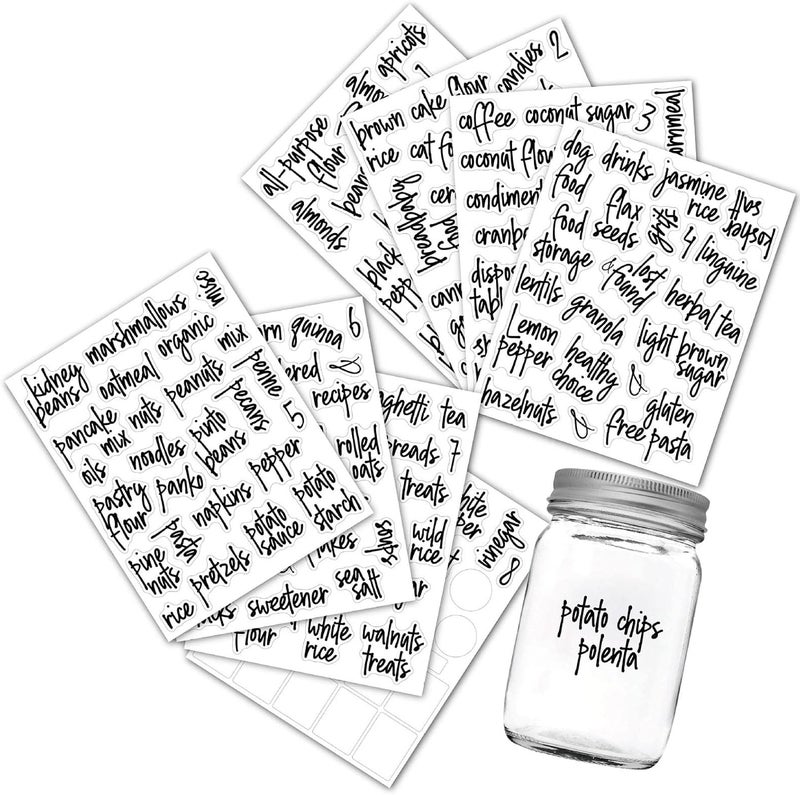 klarako 168pcs Pantry Labels Water Resistant Food Stickers Jar Container Decals for Pantry Organization Storage - Image 2