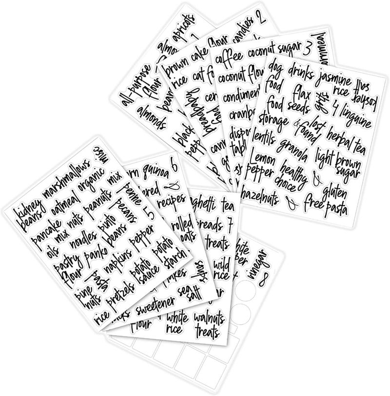 klarako 168pcs Pantry Labels Water Resistant Food Stickers Jar Container Decals for Pantry Organization Storage - Image 1