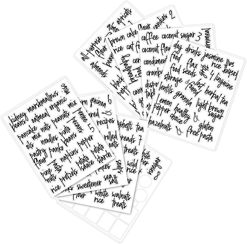klarako 168pcs Pantry Labels Water Resistant Food Stickers Jar Container Decals for Pantry Organization Storage - Image 3