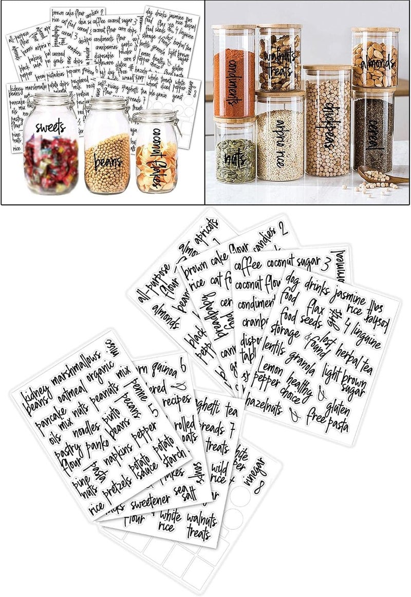 klarako 168pcs Pantry Labels Water Resistant Food Stickers Jar Container Decals for Pantry Organization Storage - Image 4