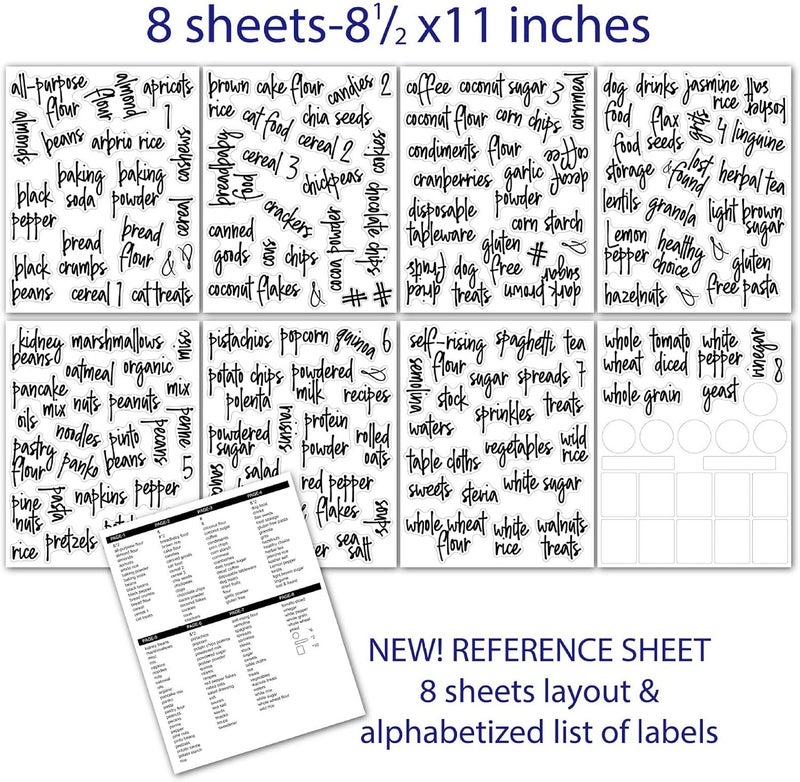 klarako 168pcs Pantry Labels Water Resistant Food Stickers Jar Container Decals for Pantry Organization Storage - Image 5