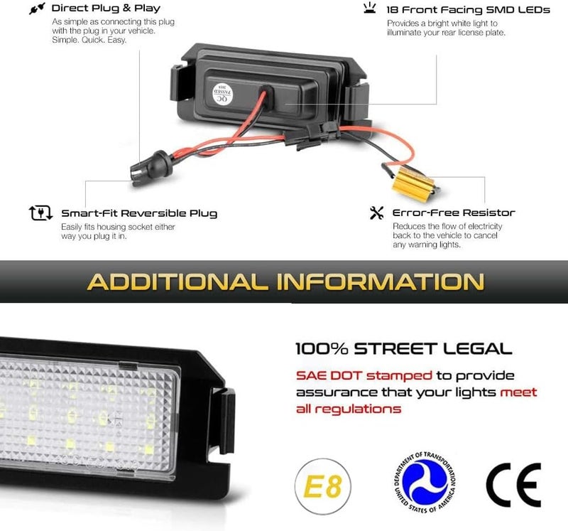 DEMULAX LED License Plate Light Set - Image 5