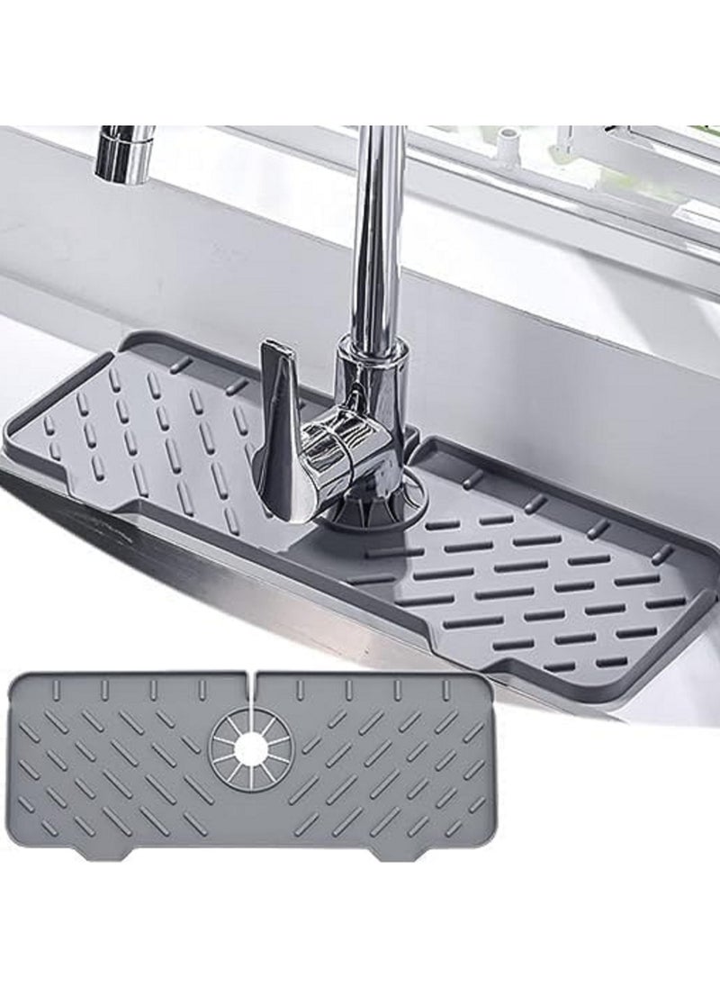 Generic 1 PCS Silicone Draining Mat Around Tap, Sink Matkitchen Sink Splash Guard  - Image 1