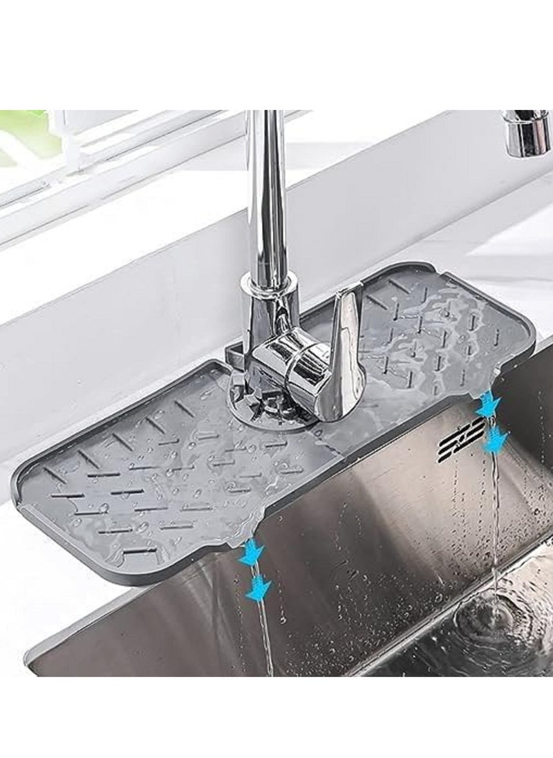 Generic 1 PCS Silicone Draining Mat Around Tap, Sink Matkitchen Sink Splash Guard  - Image 4