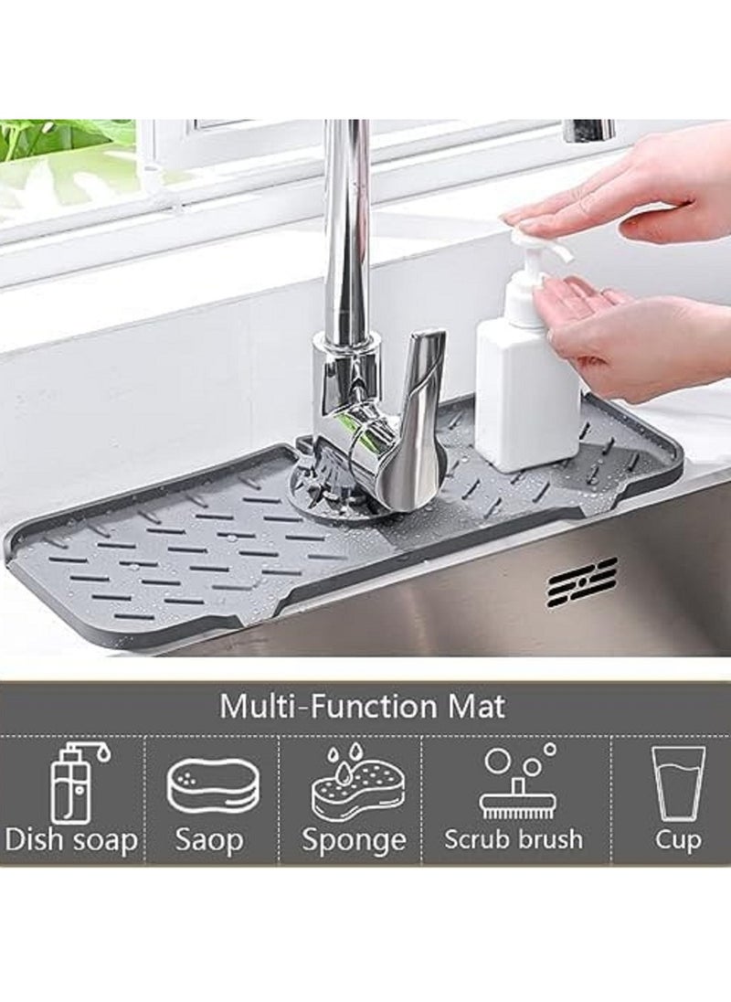 Generic 1 PCS Silicone Draining Mat Around Tap, Sink Matkitchen Sink Splash Guard  - Image 3
