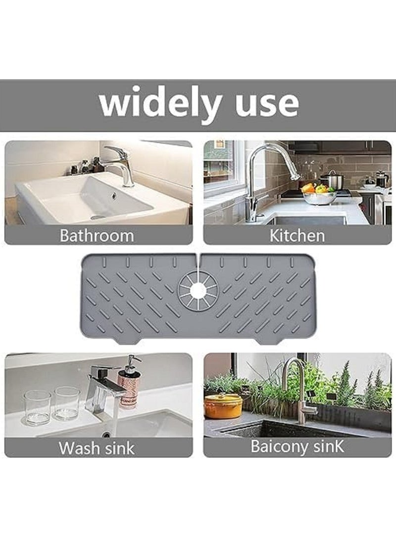 Generic 1 PCS Silicone Draining Mat Around Tap, Sink Matkitchen Sink Splash Guard  - Image 5