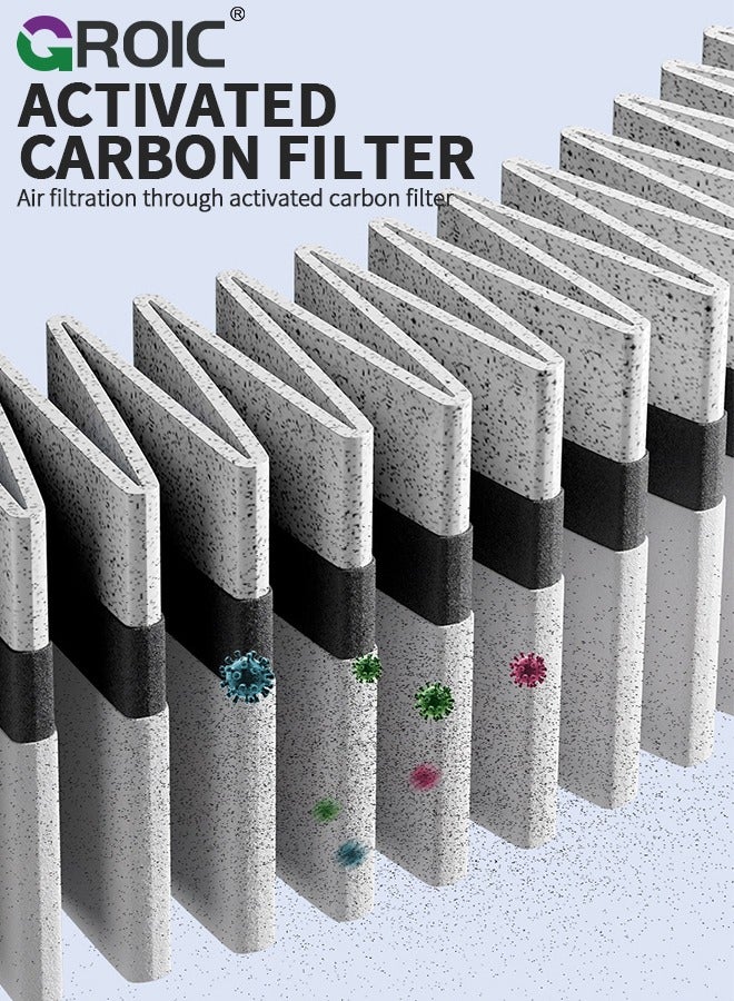 GROIC White Desktop Air Purifiers for Small Room, Bedroom, Home, Office, Small USB Air Purifier Removes Odor Pollen Dust, No Noise with Clean Light No Adapter - Image 3